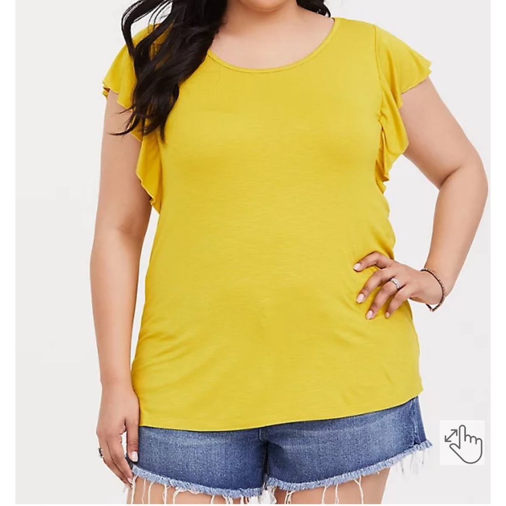 Torrid super soft flutter sleeve tee size 1